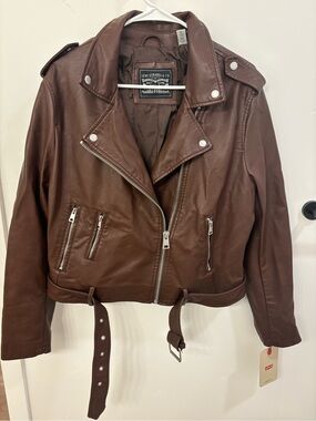 Levi's Women's Chocolate Brown Leather Moto Jacket